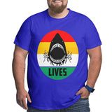 Vintage Retro Lives Shark Big Size Men's T-shirt