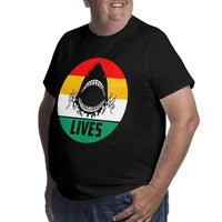 Vintage Retro Lives Shark Big Size Men's T-shirt