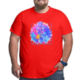 Dazzling Giraffe Print Big Size Men's T-shirt