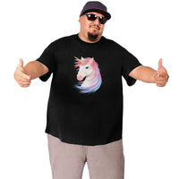 Gold Horn Unicorn Big Size Men's T-shirt