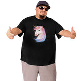 Gold Horn Unicorn Big Size Men's T-shirt