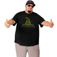 Dont Tread On Me Design Big Size Men's T-shirt