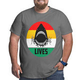 Vintage Retro Lives Shark Big Size Men's T-shirt