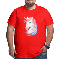Gold Horn Unicorn Big Size Men's T-shirt