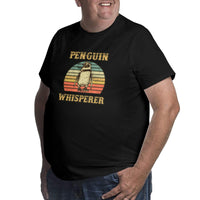 Vintage Retro Penguin Whisperer Big Size Men's T-shirt