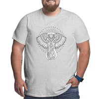 Elephant Head Mandala Big Size Men's T-shirt
