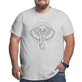 Elephant Head Mandala Big Size Men's T-shirt