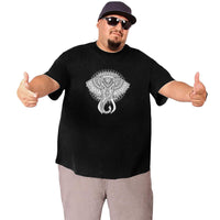 Elephant Head Mandala Big Size Men's T-shirt