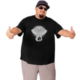 Elephant Head Mandala Big Size Men's T-shirt