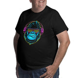 Gorilla Music Headphones Big Size Men's T-shirt