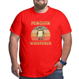 Vintage Retro Penguin Whisperer Big Size Men's T-shirt