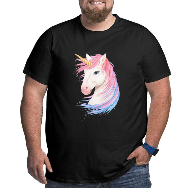 Gold Horn Unicorn Big Size Men's T-shirt