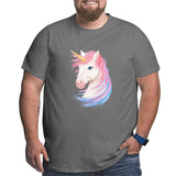 Gold Horn Unicorn Big Size Men's T-shirt