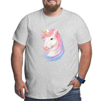 Gold Horn Unicorn Big Size Men's T-shirt