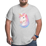 Gold Horn Unicorn Big Size Men's T-shirt