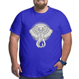 Elephant Head Mandala Big Size Men's T-shirt
