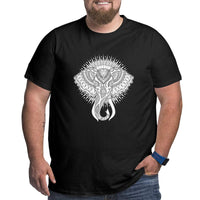 Elephant Head Mandala Big Size Men's T-shirt