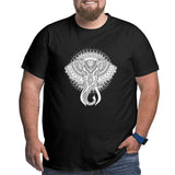 Elephant Head Mandala Big Size Men's T-shirt