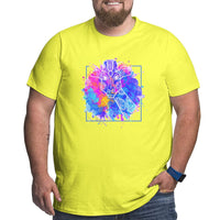 Dazzling Giraffe Print Big Size Men's T-shirt