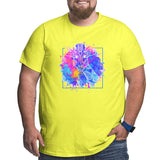 Dazzling Giraffe Print Big Size Men's T-shirt