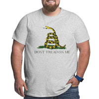 Dont Tread On Me Design Big Size Men's T-shirt