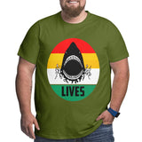 Vintage Retro Lives Shark Big Size Men's T-shirt