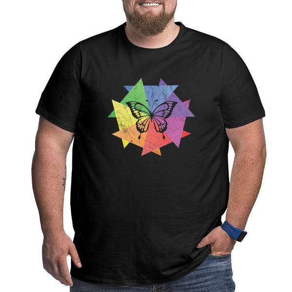 Vintage Retro Butterfly Lover Insect Design Big Size Men's T-shirt