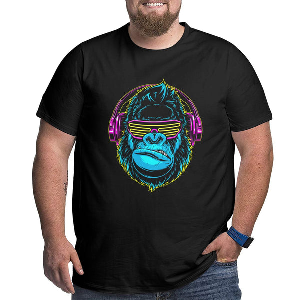 Gorilla Music Headphones Big Size Men's T-shirt