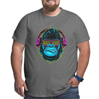 Gorilla Music Headphones Big Size Men's T-shirt