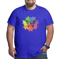 Vintage Retro Butterfly Lover Insect Design Big Size Men's T-shirt