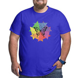 Vintage Retro Butterfly Lover Insect Design Big Size Men's T-shirt