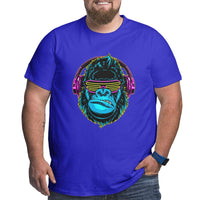 Gorilla Music Headphones Big Size Men's T-shirt