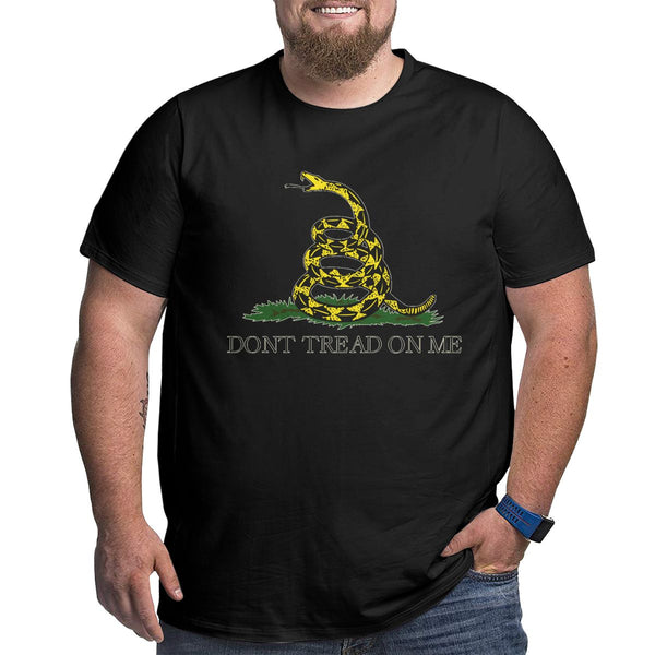 Dont Tread On Me Design Big Size Men's T-shirt