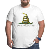 Dont Tread On Me Design Big Size Men's T-shirt