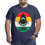 Vintage Retro Lives Shark Big Size Men's T-shirt