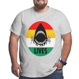 Vintage Retro Lives Shark Big Size Men's T-shirt
