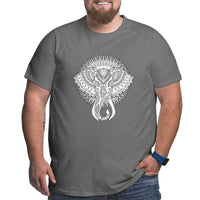 Elephant Head Mandala Big Size Men's T-shirt