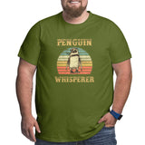 Vintage Retro Penguin Whisperer Big Size Men's T-shirt