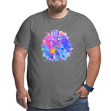 Dazzling Giraffe Print Big Size Men's T-shirt