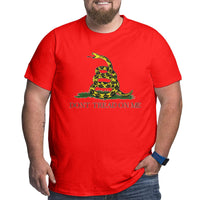 Dont Tread On Me Design Big Size Men's T-shirt