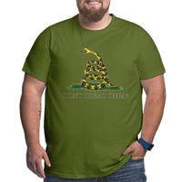 Dont Tread On Me Design Big Size Men's T-shirt
