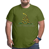 Dont Tread On Me Design Big Size Men's T-shirt