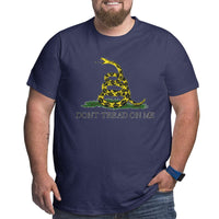 Dont Tread On Me Design Big Size Men's T-shirt