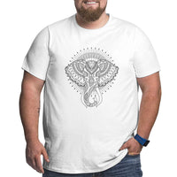 Elephant Head Mandala Big Size Men's T-shirt
