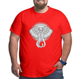 Elephant Head Mandala Big Size Men's T-shirt