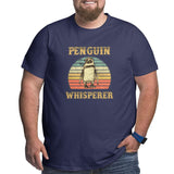 Vintage Retro Penguin Whisperer Big Size Men's T-shirt