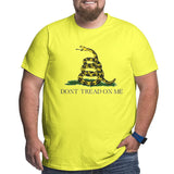 Dont Tread On Me Design Big Size Men's T-shirt