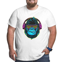 Gorilla Music Headphones Big Size Men's T-shirt