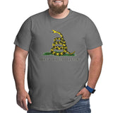 Dont Tread On Me Design Big Size Men's T-shirt