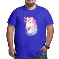 Gold Horn Unicorn Big Size Men's T-shirt